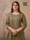 Hiba By Blue Hills Roman Silk Kurti With Bottom Dupatta Exporters In India